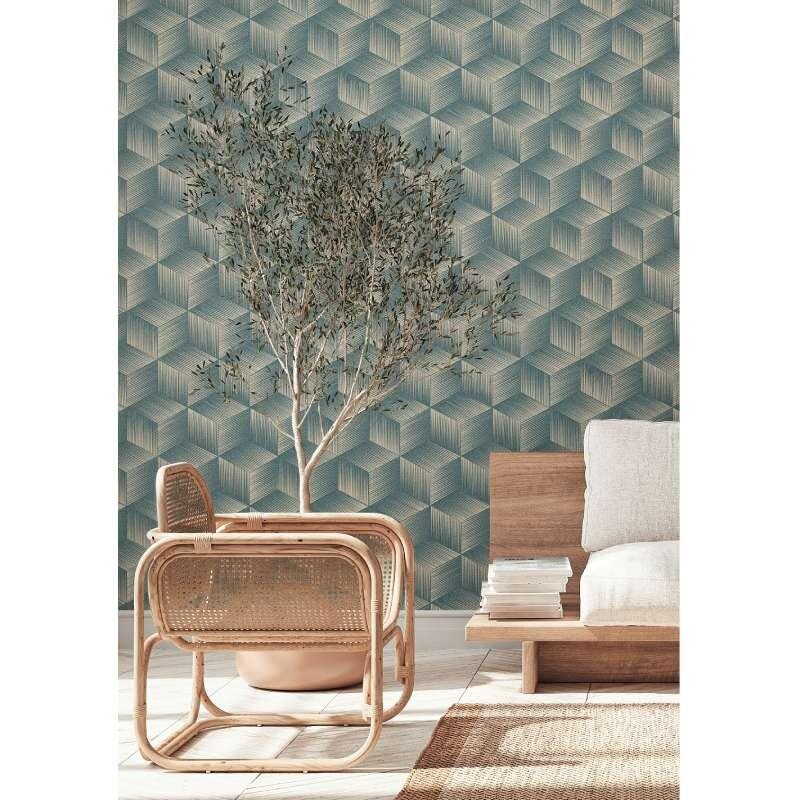 Tapete Beige, Creme, Blau AS-Creation deco Vliestapete (385063)