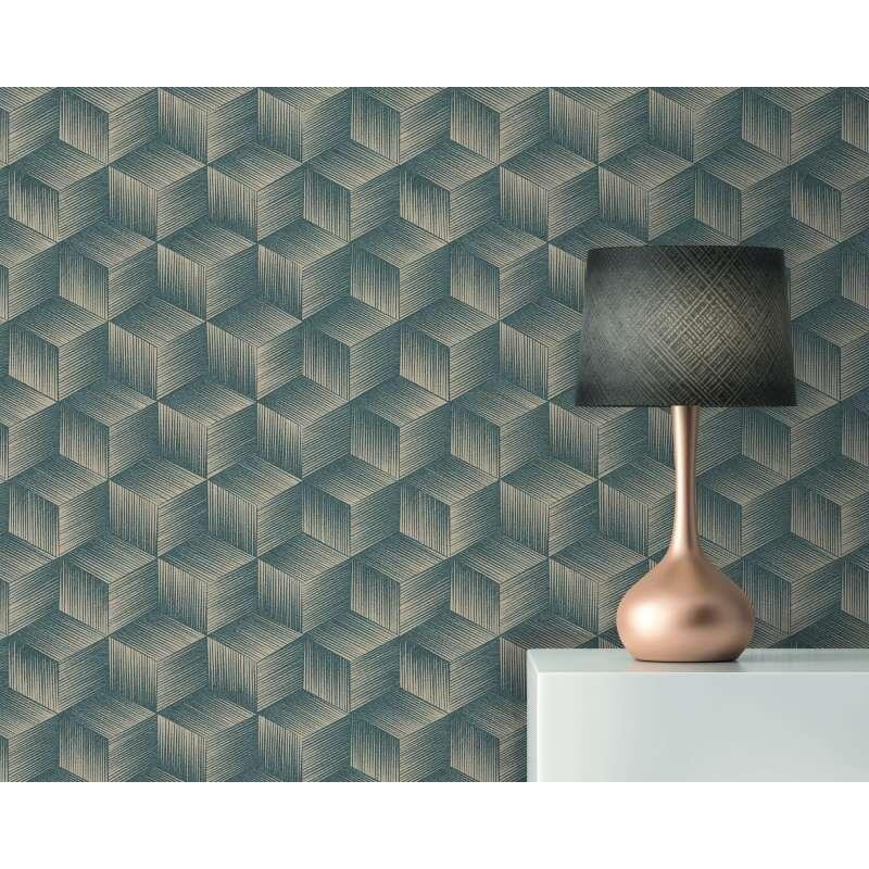 Tapete Beige, Creme, Blau AS-Creation deco Vliestapete (385063)